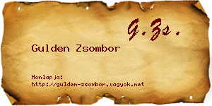 Gulden Zsombor névjegykártya